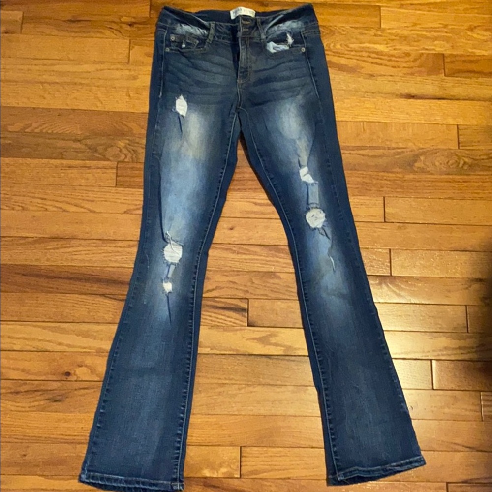 Miss skinny bootcut ripped jeans